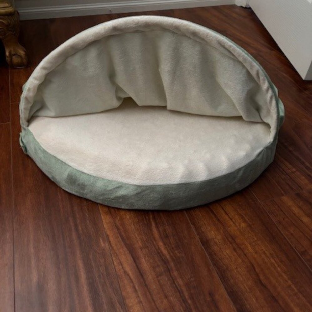 FurHaven Microvelvet Snuggery Cooling Memory Foam Pet Bed for Dogs & Cats 25"